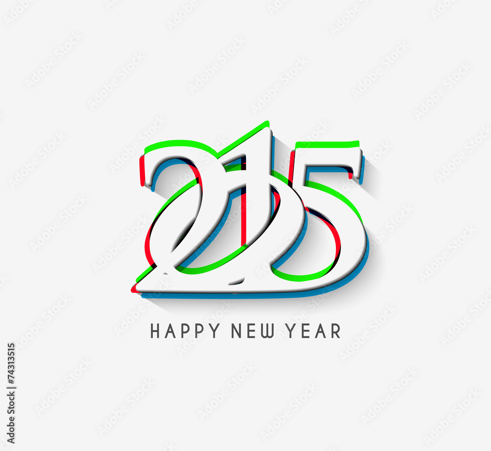 Obraz premium New Year 2015 text design