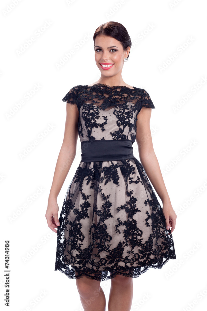 beautiful woman in elegant dress with bright makeup beautiful woman in elegant dress with bright makeup