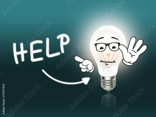 Canvas Print Help Bulb Lamp Energy Light turquoise