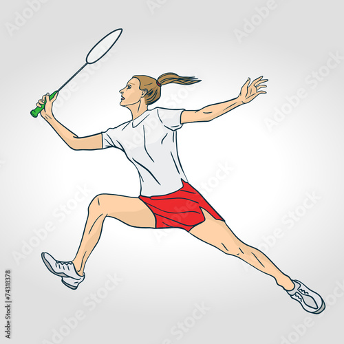 A female Professional Badminton Player