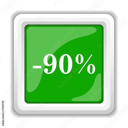 90 percent discount icon