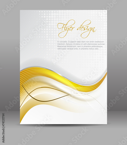 Business flyer template, vector brochure or cover design