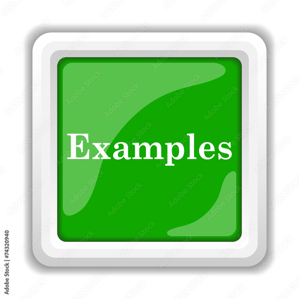 Examples icon. Internet button on white background.. Examples icon. Internet button on white background..