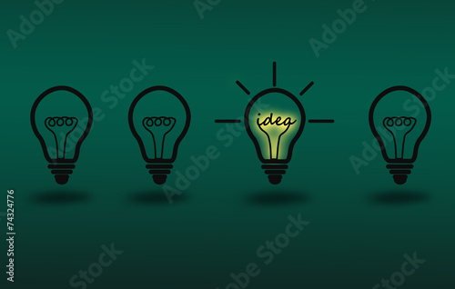 Light bulb light on Idea