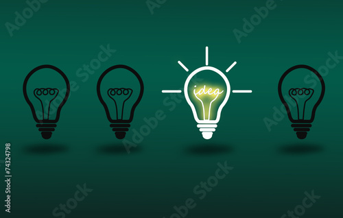 Light bulb light on Idea