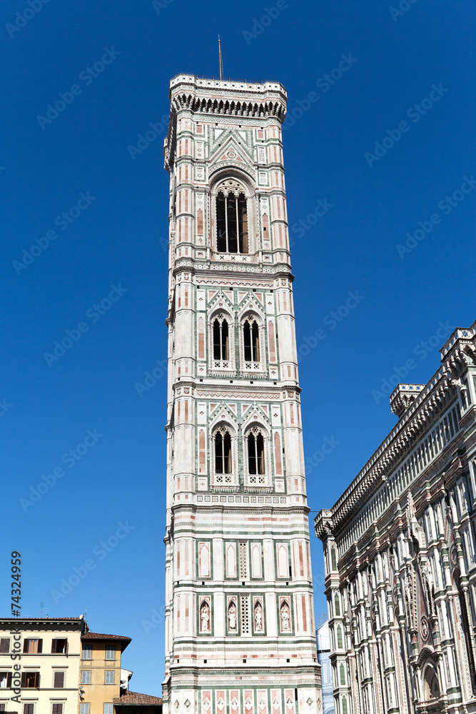 Bell Tower on Piazza del Duomo in Florence in Italy