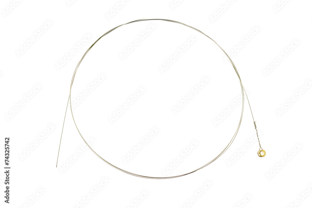 Fototapeta premium b, new string from a guitar on a white background