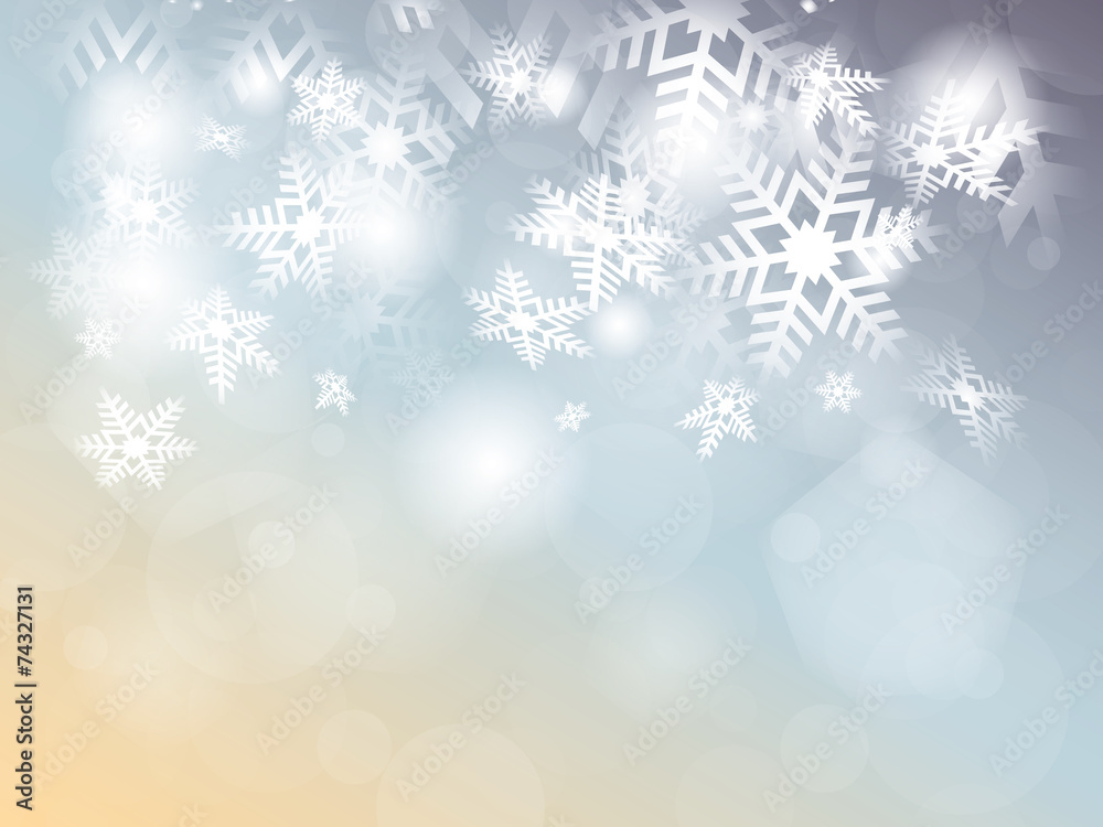 Christmas background with snowflakes, place for text