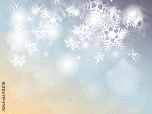 Christmas background with snowflakes  place for text