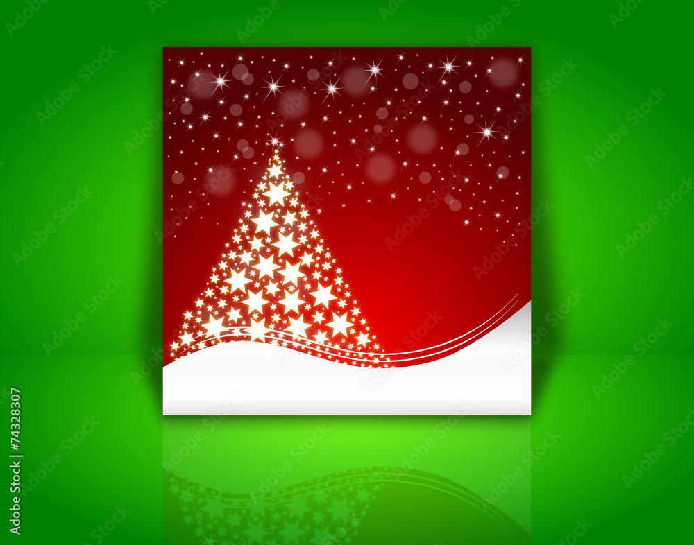 Weihnachtskarte mit Weihnachtsbaum