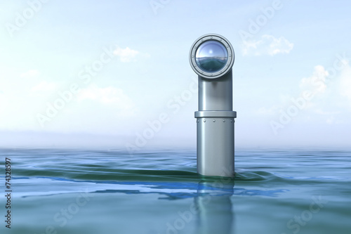 Periscope above the water photo