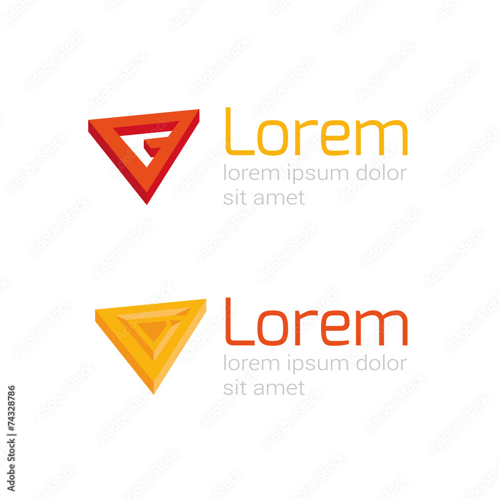 Vector abstract logos set Vector abstract logos set