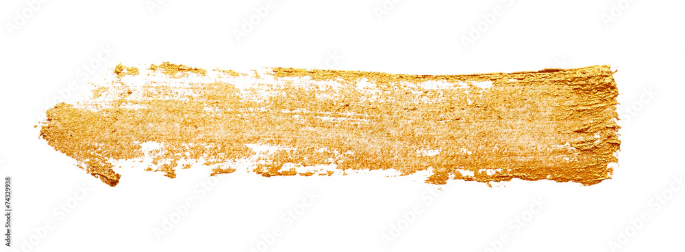 Obraz premium Strokes of golden paint