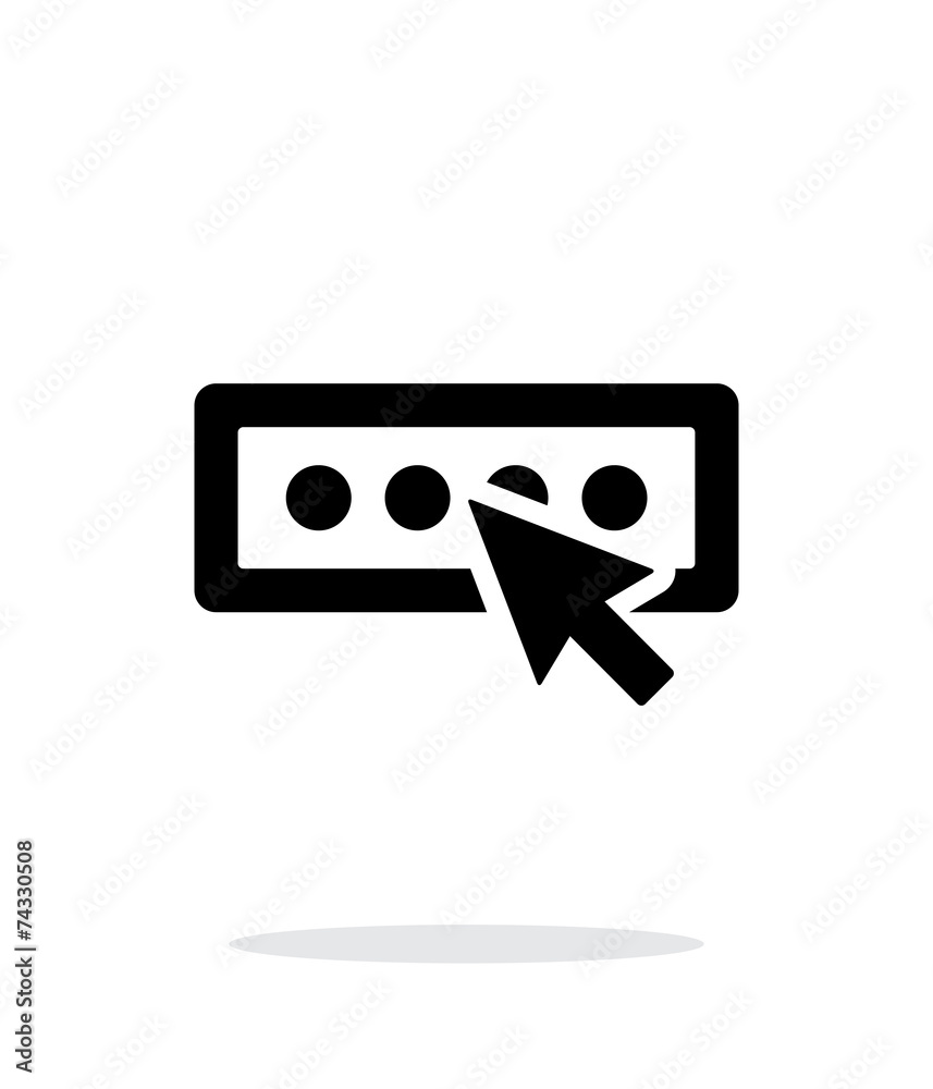 Login password icon on white background. Login password icon on white background.