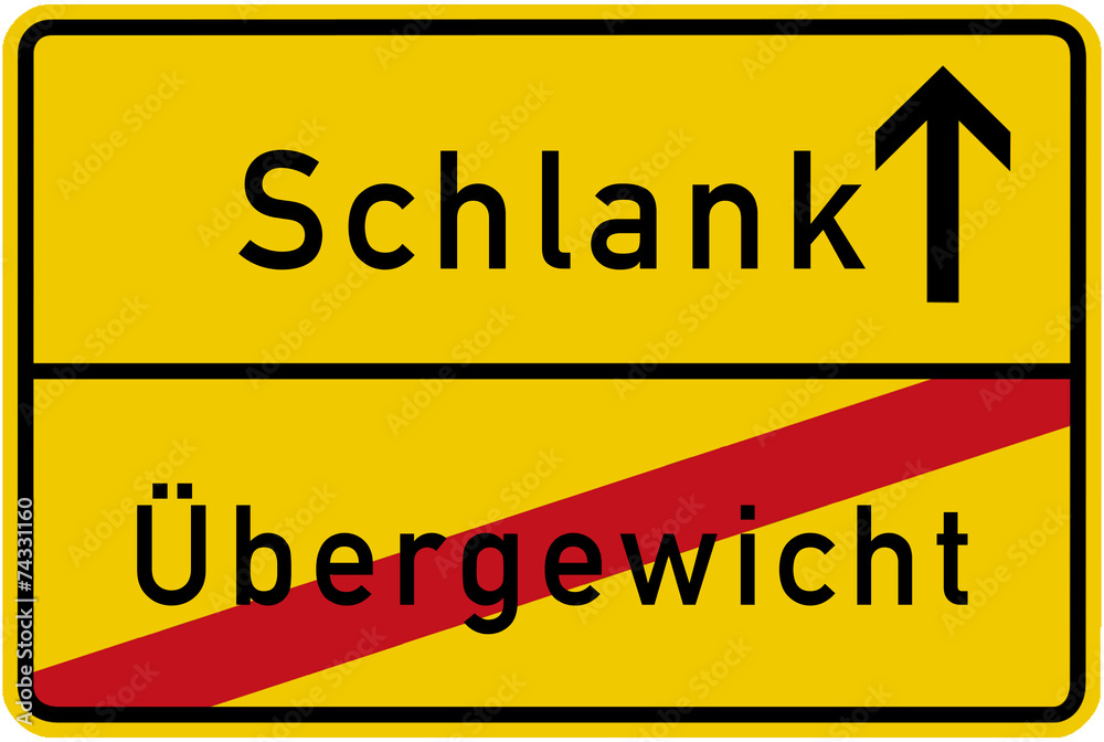 schild Lebenswandel Abnehmen schlank statt Übergewicht schild Lebenswandel Abnehmen schlank statt Übergewicht