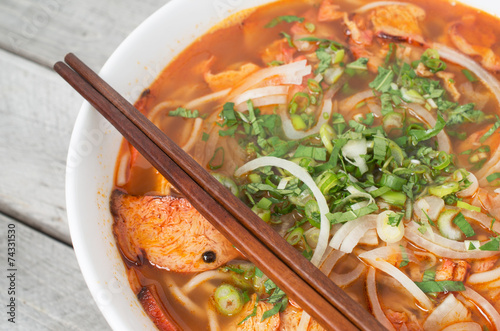 Vegetarian central Vietnamese hot and spicy soup