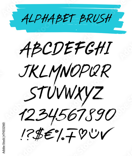 Alphebet set brush style
