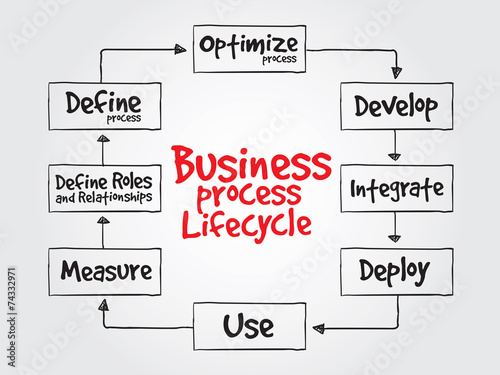 Business Process Lifecycle vector concept for presentations