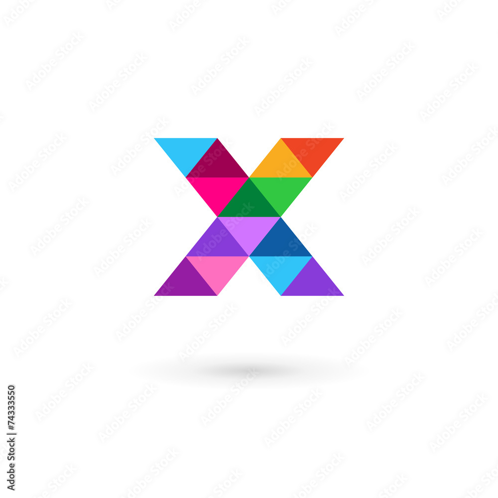 Letter X mosaic logo icon design template elements Letter X mosaic logo icon design template elements
