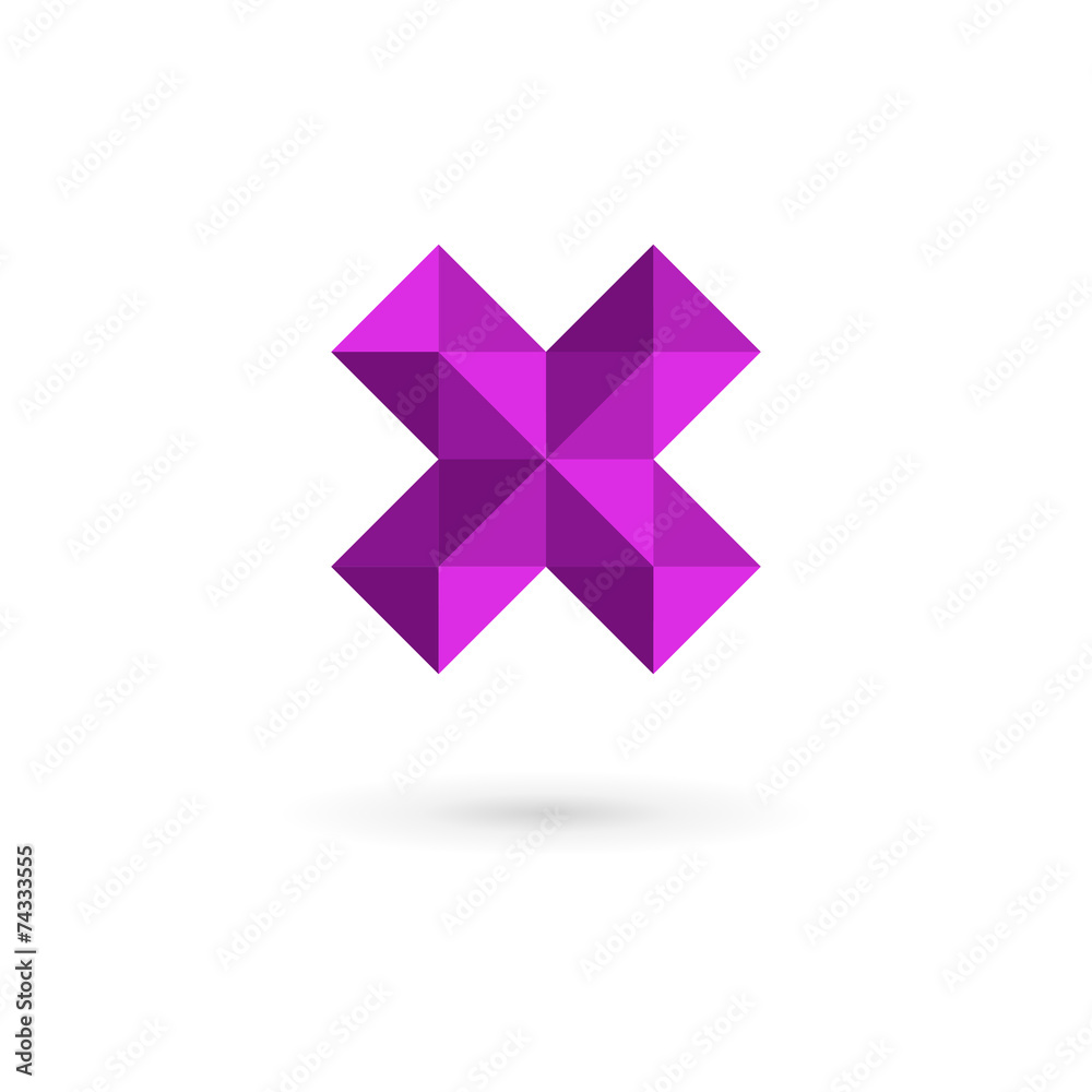 Letter X mosaic logo icon design template elements