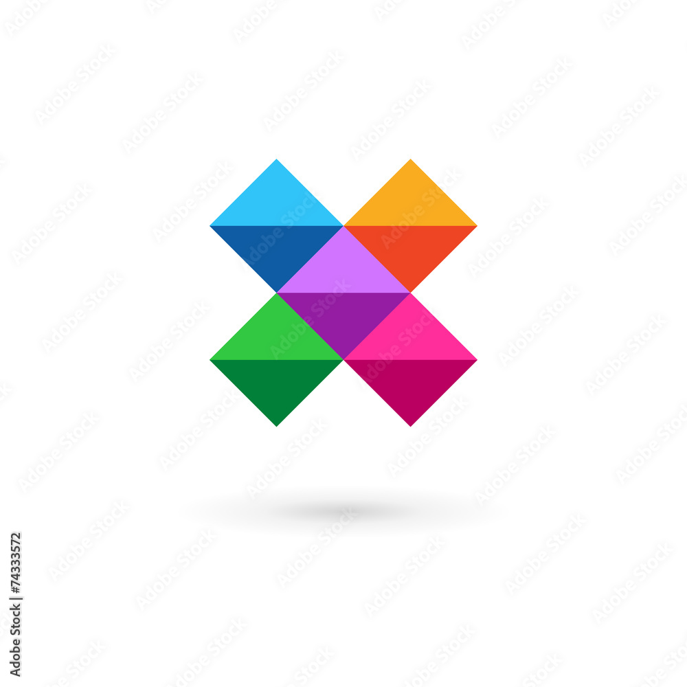 Letter X mosaic logo icon design template elements Letter X mosaic logo icon design template elements