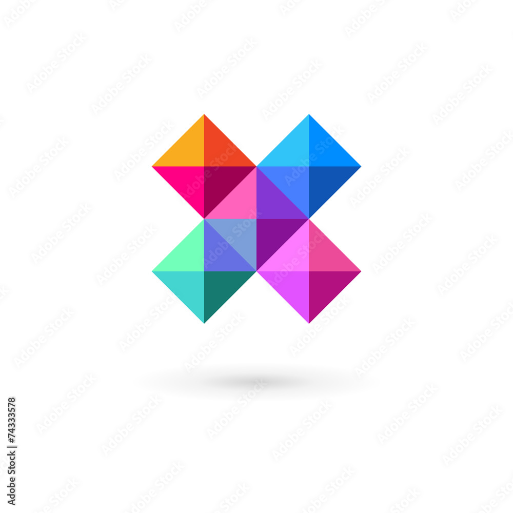 Letter X mosaic logo icon design template elements Letter X mosaic logo icon design template elements