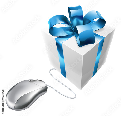 Online present gift mouse concept