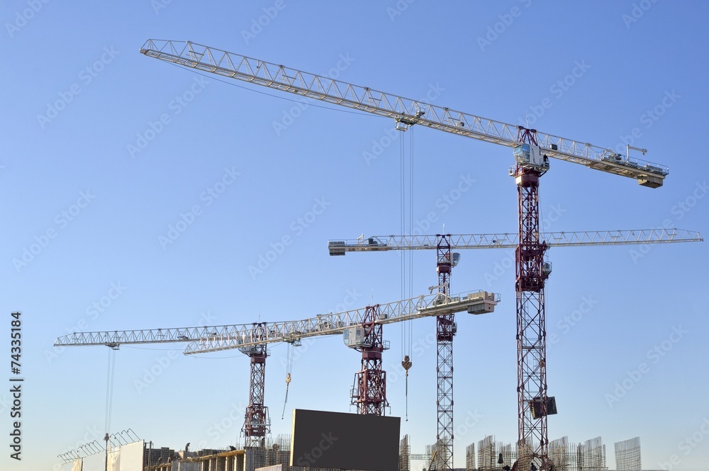 High-rise construction cranes