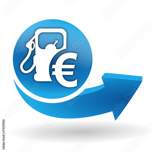 prix des carburants sur bouton web bleu