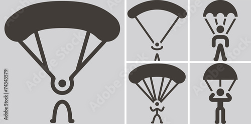 parachute sport icons