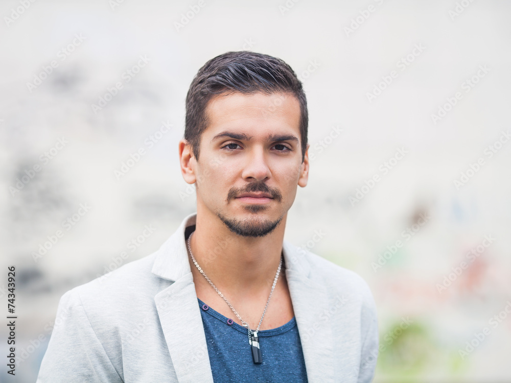 Portrait of attractive young man outdoors Portrait of attractive young man outdoors