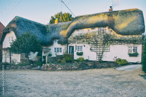 English Village Cottage thatched house #74343970