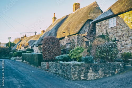 English Village Cottage thatched house #74344107