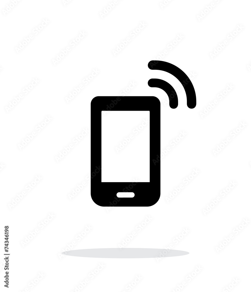 Phone icon on white background. Phone icon on white background.