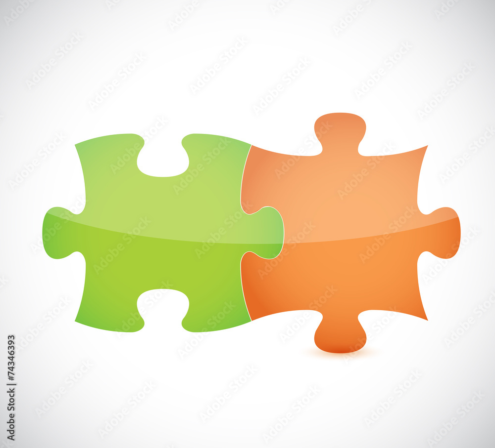 green and orange puzzle pieces green and orange puzzle pieces