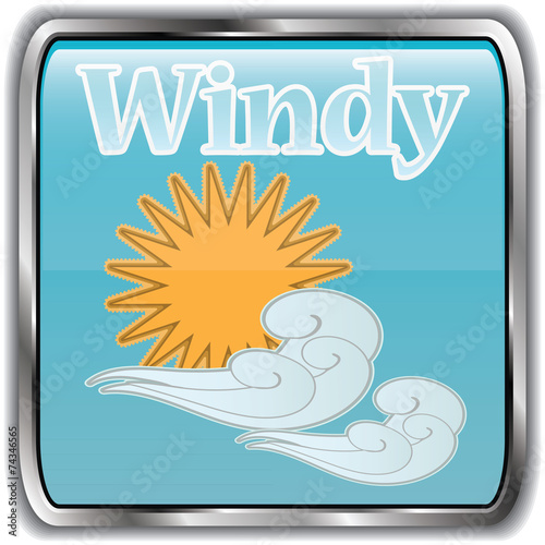Day weather icon with text windy