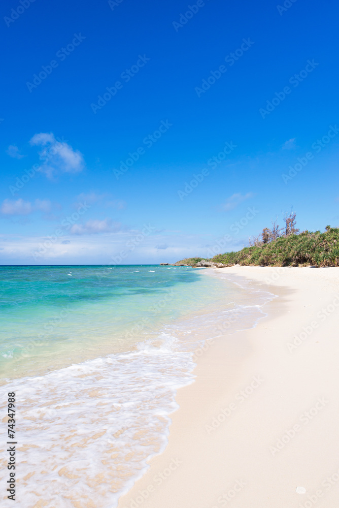 沖縄のビーチ・ハンジャウリパーマ
