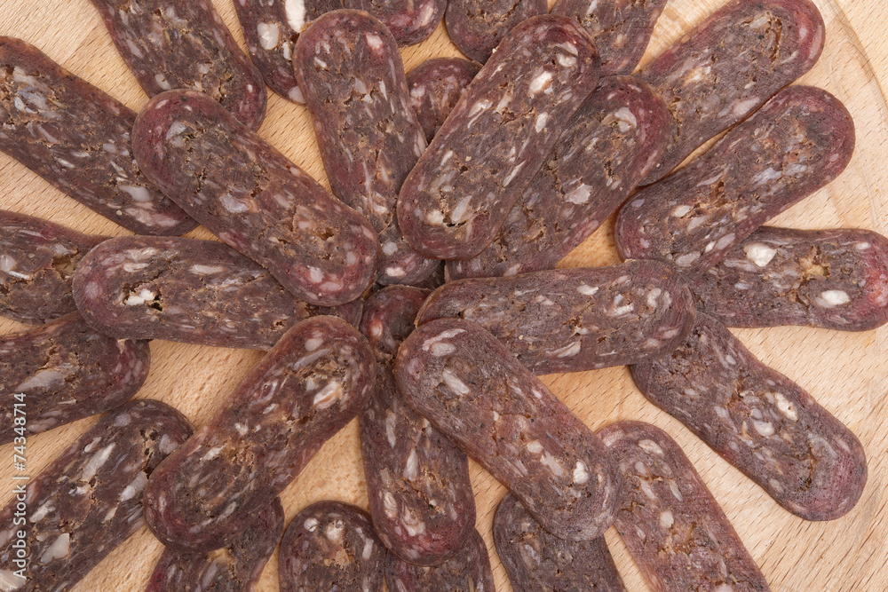Obraz premium sliced salami