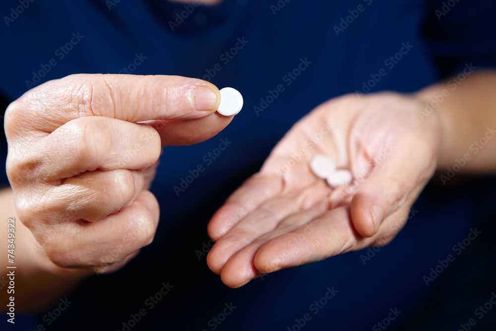 Hands with pills Hands with pills