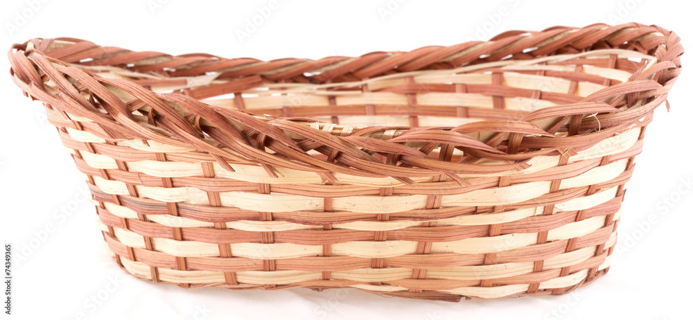empty wickered basket