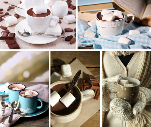 Hot drinks collage