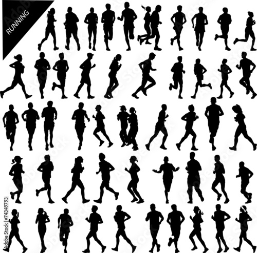 people running big collection - vector