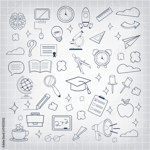 Vector education icon set