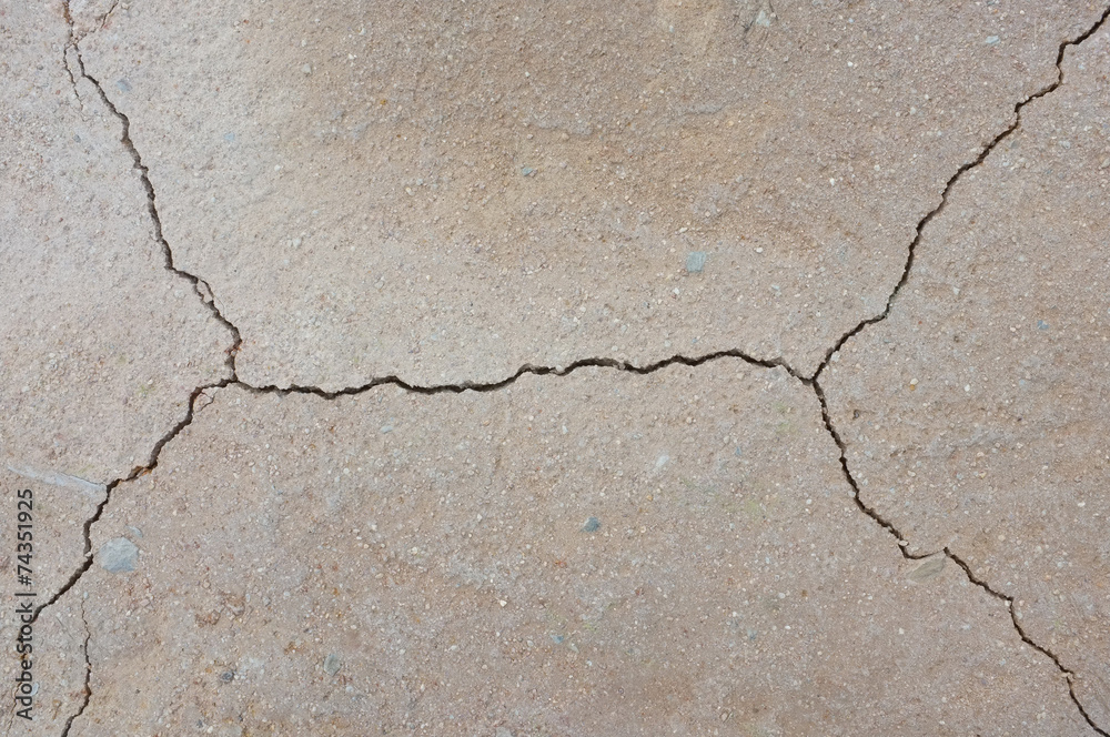 Fototapeta premium Texture on dried land cracked earth background