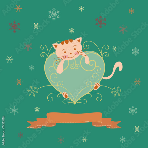 winter holiday greeting card