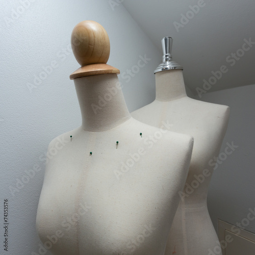 textile mannequin cloth female dummy in the room