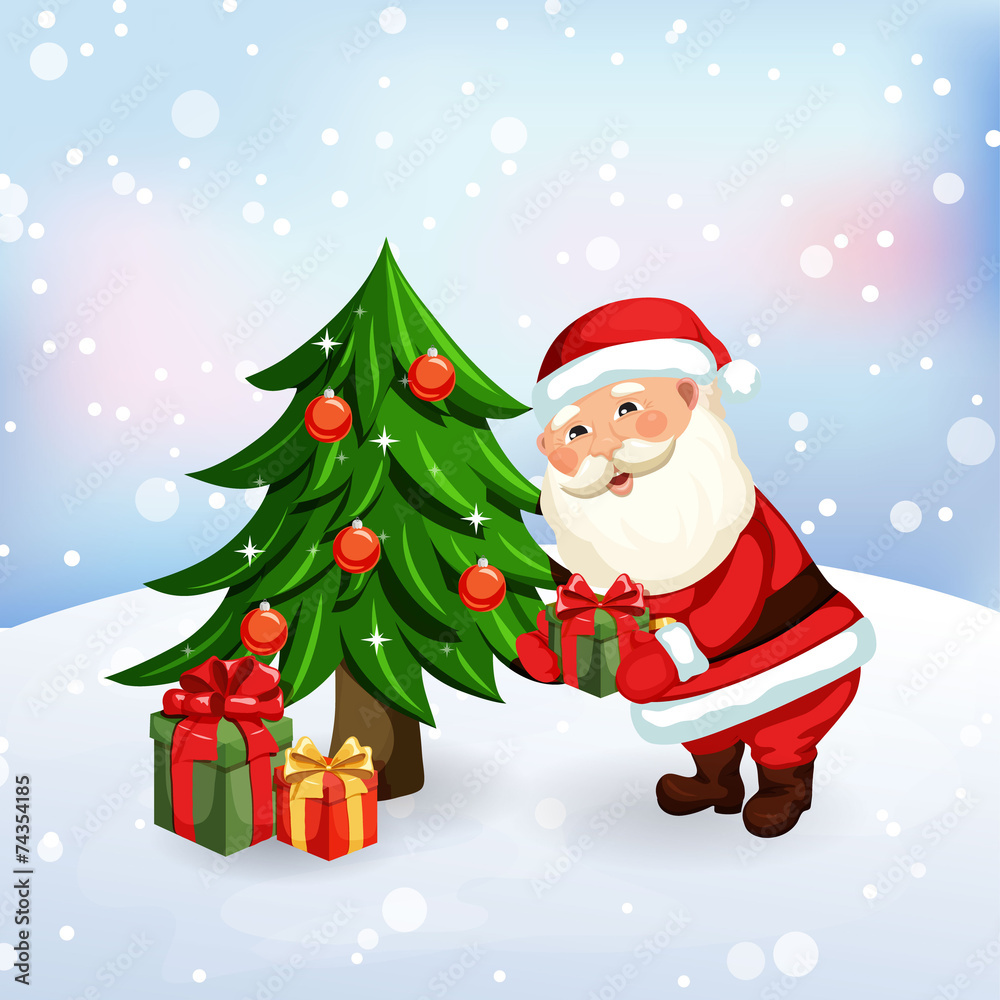 Santa Claus giving a presents Santa Claus giving a presents