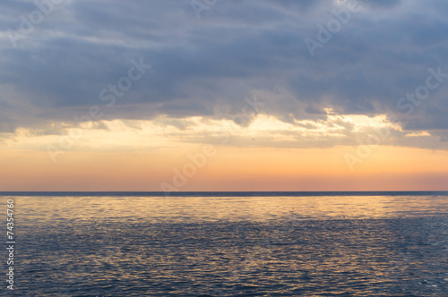 Sunlight shining into the sea