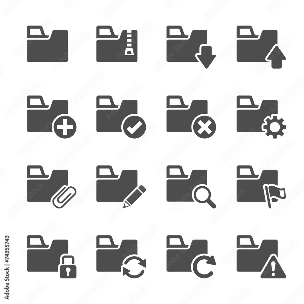 folder icon set 1, vector eps10 folder icon set 1, vector eps10