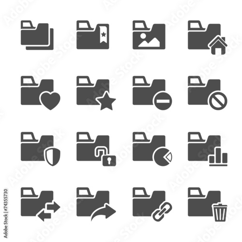 folder icon set 2, vector eps10